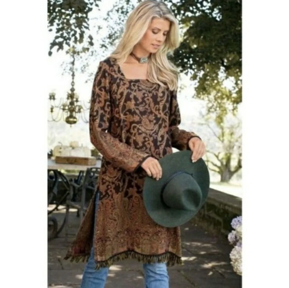 Soft Surroundings Tapestry Autumn Paisley Tunic - Picture 9 of 9